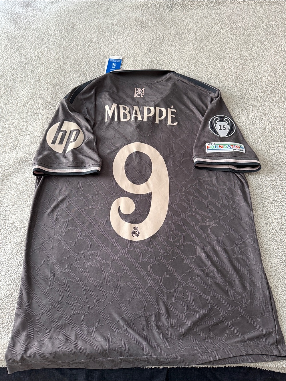 Real Madrid #9 Kylian Mbappe 2024/25 UCL Adidas Third Player Edition Jersey